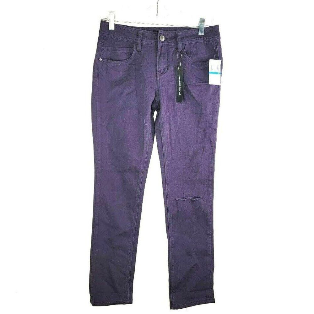 Dollhouse Charlie Skinny Jeans Women's Size 9 Dark Wash Purple Denim 29X27